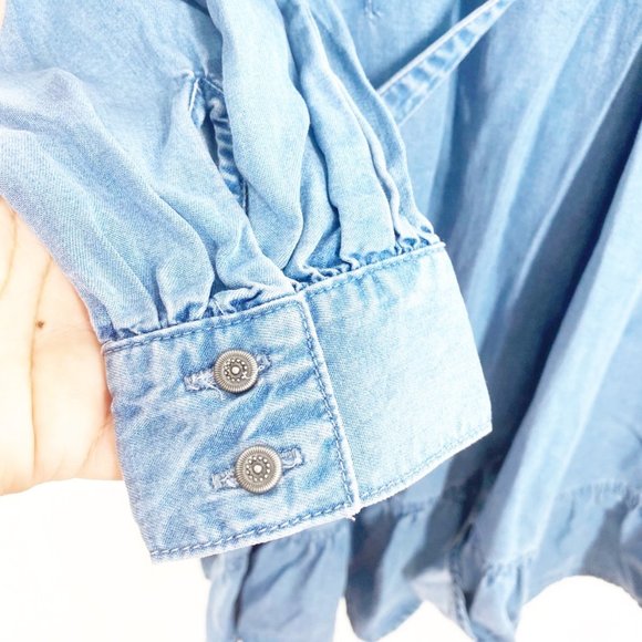 Paige Kendry Denim Wrap Dress NWT - Picture 7 of 13